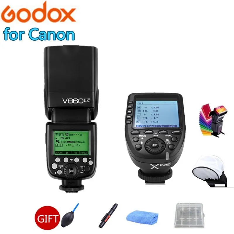 Вспышка Godox V860ii V860IIC Speedlite вспышка с литиевым аккумулятором высокой мощности GN60 TTL