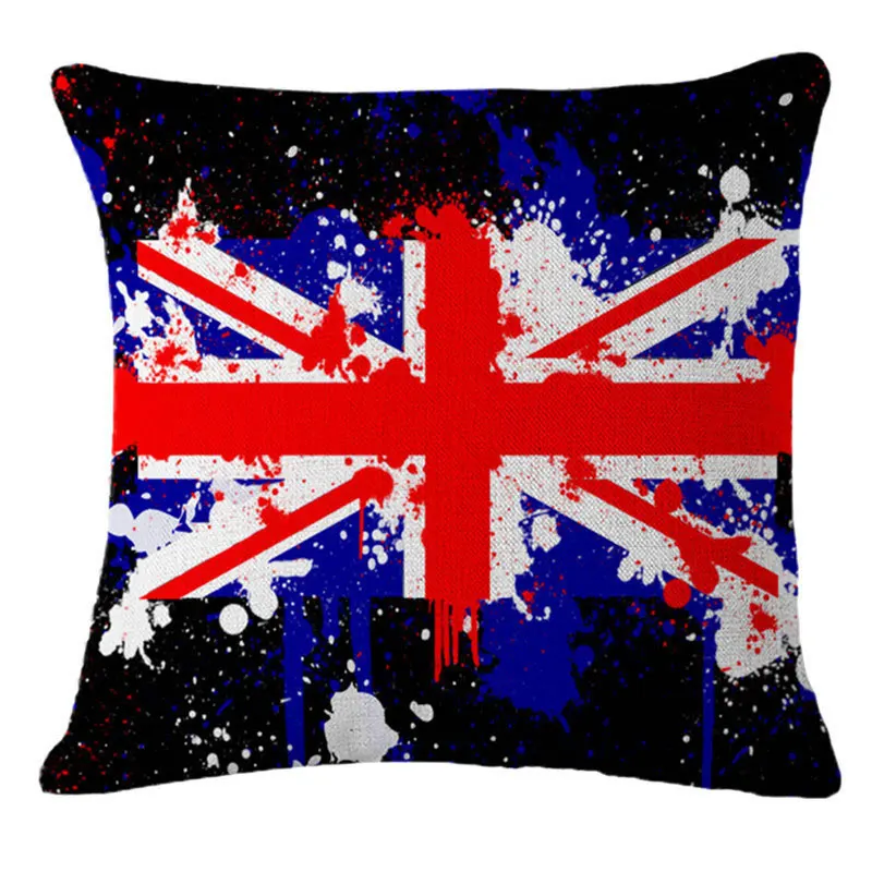 Наволочка для подушек в европейском и американском стиле, британский флаг риса, хлопок и лен, подушки для подушек, домашний декор, ткань, сделай сам, 45x45 см