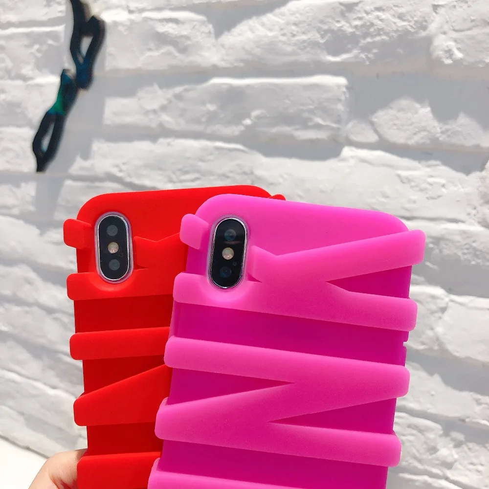 3D мультфильм милый розовый мягкий силиконовый чехол для iPhone 5 6 S X XS 7 8 Plus чехлы для телефонов Fundas Coque Capa резиновый Блестящий Единорог