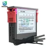 Double Display Two-way Thermostat Double Probe Temperature Controller Sensor Two Relay Output AC110-220V DC24V 12V STC-3008 ► Photo 2/6