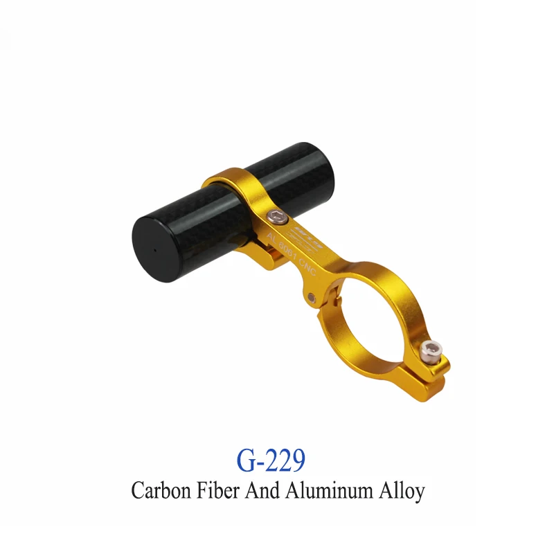 GUB велосипедный карбоновый руль удлинитель кронштейн для лампы CNC алюминиевый сплав MTB велосипед фонарик удлинитель держатель G329 G229 - Цвет: Gold 229