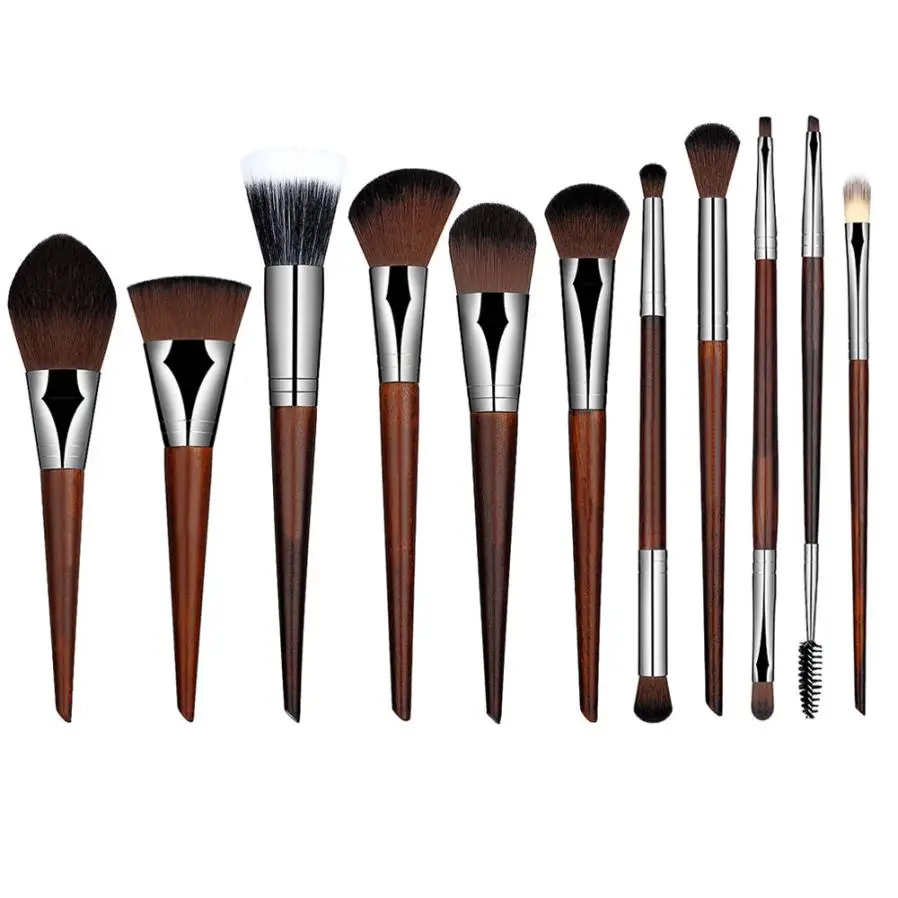 

17.5*12*3 Best Price! 11 PCs Pure Handmade Makeup Brushes Powder Concealer Eyebrow Eyeliner  Blush Brush Anne