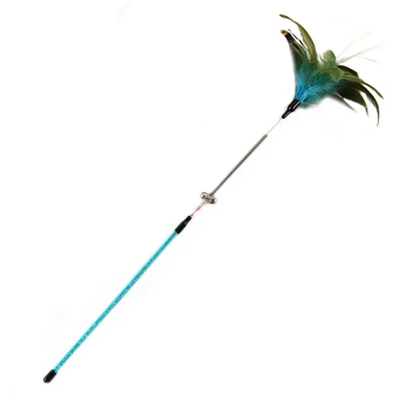 Title 7, Funny Spiral Pet Cat Toys Colorful Feather Teas...