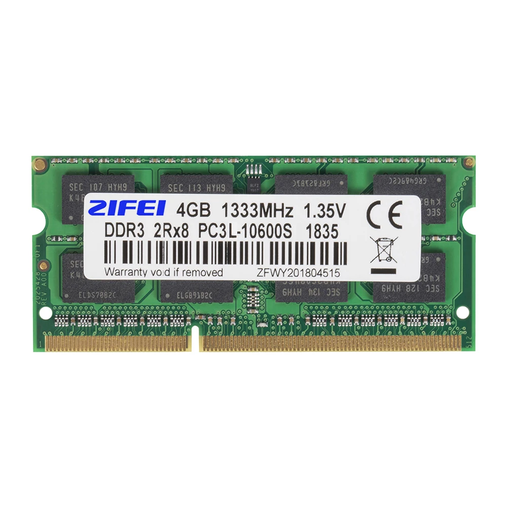 Оперативная память ZIFEI DDR3L 8 ГБ 4 1600 1333 МГц 1 35 в для ноутбука sdram so dimm|Оперативная