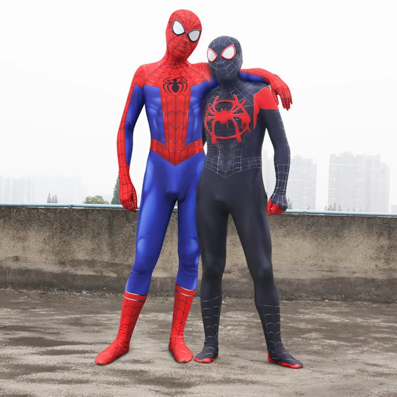 

Adult Men Spider Man Peter Parker Cosplay Costumes Miles Morales Zentai Iron Spiderman Bodysuits Superhero Jumpsuits For Boys