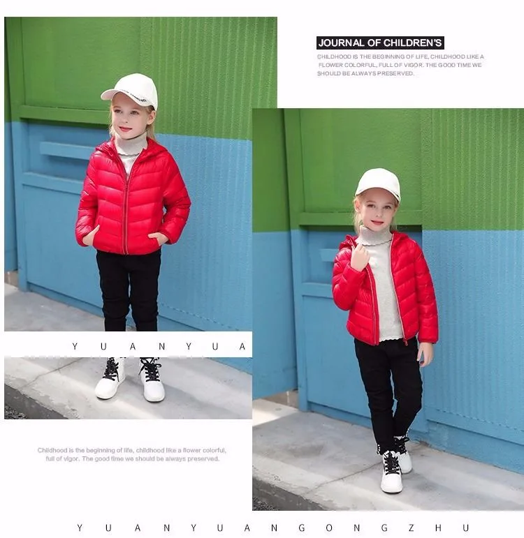 Liakhouskaya, детские пуховики г., Детские Зимние куртки на 90% утином пуху с капюшоном для мальчиков и девочек, ультра-светильник, зимнее пальто