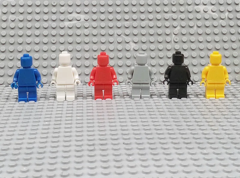 

Customs Different pure color blank unprinted Legoe Minifig for DIY MOC Building Brick toys Transparent Green kids blocks
