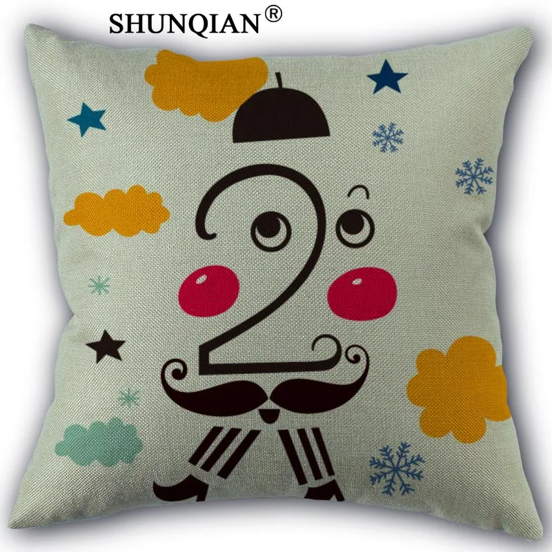 Pillowcase Бесшовный фон с усами наволочка из хлопка, изготовление на заказ квадратные декоративные чехлы на подушку чехол на молнии размером 45*45 см с одной стороны - Цвет: Pillowcase
