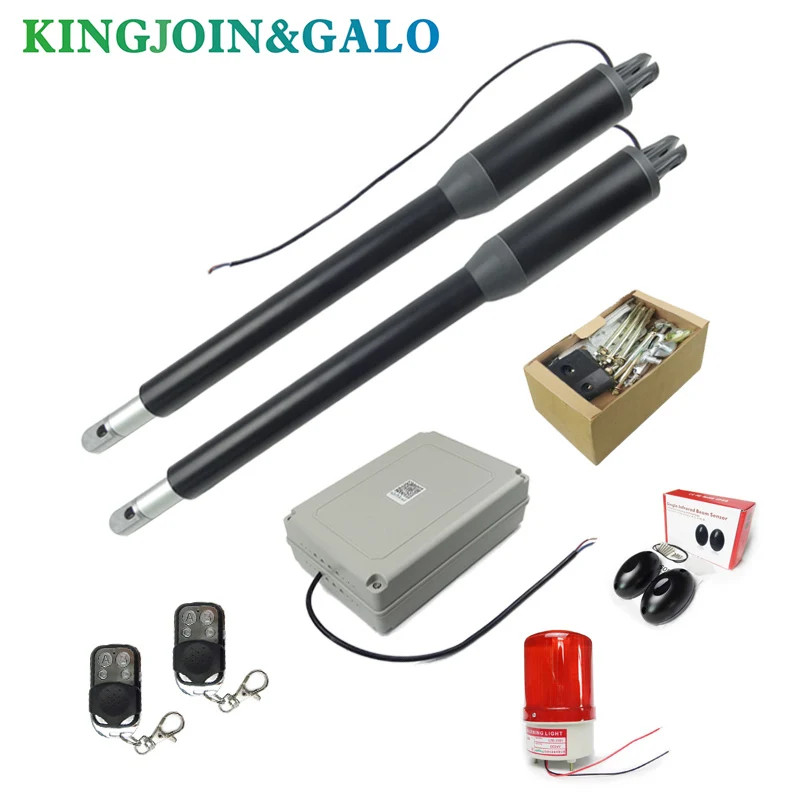 

Antifreeze oil intensive use 300kg automatic swing gate opener motor operator linear actuators with 4 remote controls