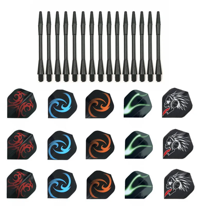 

MRTNAN 15pcs Nylon Dart Shafts And 15pcs Popular Darts Flights Dardos Dart Accessories For Indoor Games