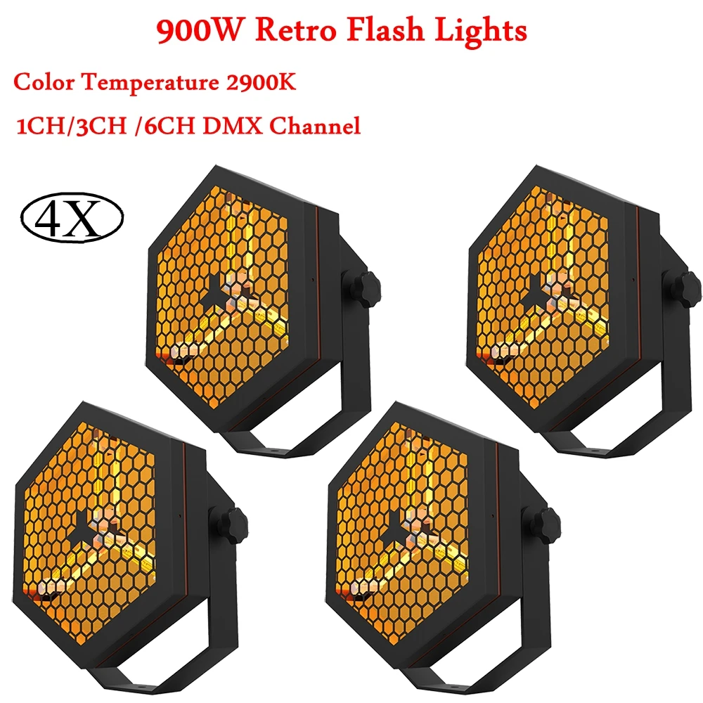 

4Pcs/Lot 900W Retro Flash Light Disco DJ Sound Light DMX512 Perfect Combine Modern Technology With Retro Flash Light Stage Light