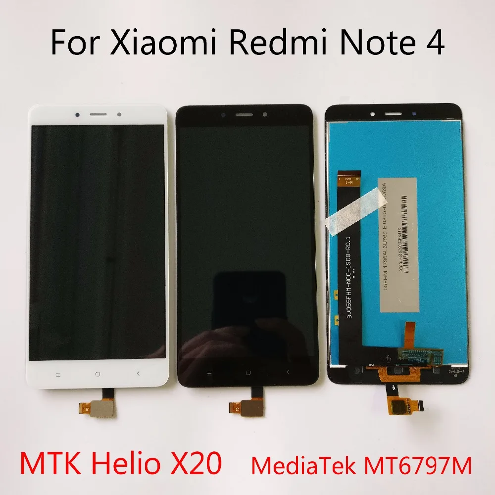 MTK Helio X20 для Xiaomi Redmi Note 4 ЖК-дисплей с кодирующий преобразователь сенсорного экрана в сборе Замена для Redmi Note 4 Pro Prime