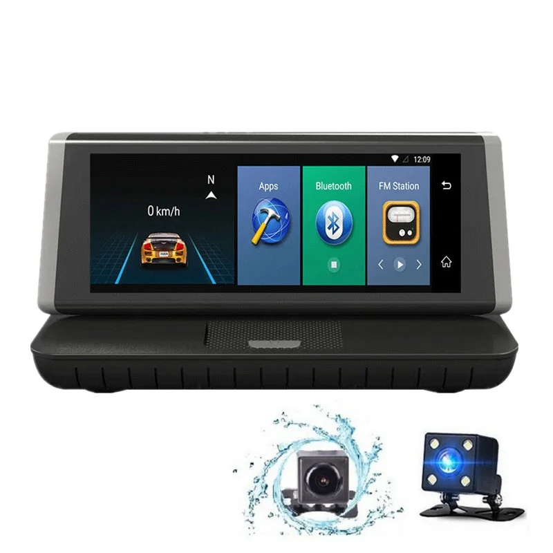 

8"Touch 4G Android wifi GPS Recorder Full HD 1080P car dvr camera Video Dual Lens Registrar Dash cam ROM 16GB ADAS