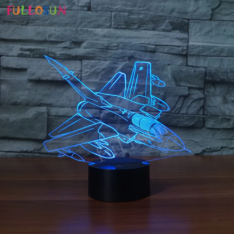  USB Light Airplane Model Desk Lamp Living Room Embellish Night Light LED 3D Lamp for Gift