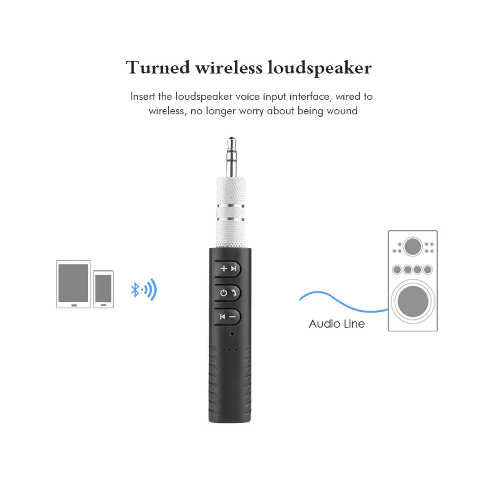 Rovtop автомобильный Bluetooth аудио приемник Handsfree авто комплект Мини 3,5 мм разъем Aux музыка аудио беспроводной адаптер приемник для наушников