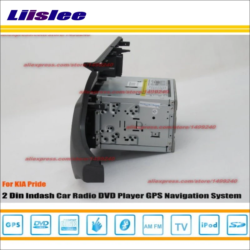 Cheap Liislee For KIA Pride Right Hand Drive RHD 2012~2015 Car Radio reo CD DVD Player GPS NAVI Audio Video Nav Navi Navigation System 2
