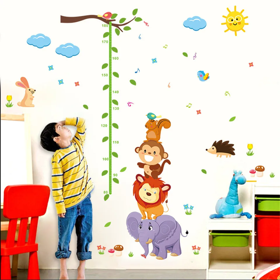 القابلة للإزالة الاطفال ارتفاع قياس ملصقات الحائط ل خزانة الأطفال غرفة القرد النمر السنجاب حاكم شارات الذاتي لاصق ورق الجدران القابلة للإزالة الاطفال ارتفاع قياس ملصقات الحائط ل خزانة الأطفال غرفة القرد النمر السنجاب حاكم شارات الذاتي لاصق ورق الجدران