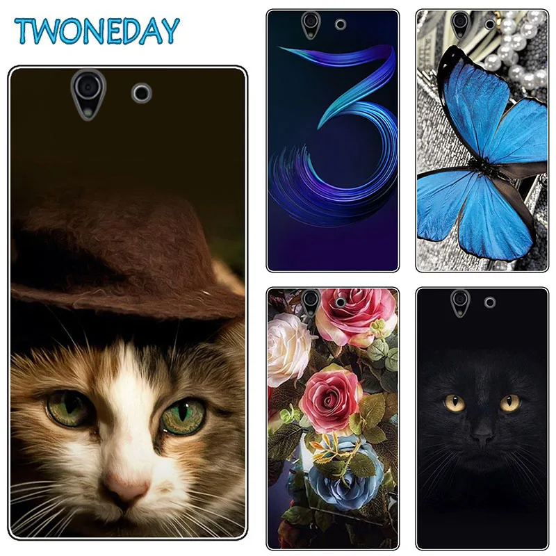 

Case For Sony Xperia Z L36h C6603 C6602 Colorful Printing Phone Back Case Cover Cute Turbo Case Frozen Coque