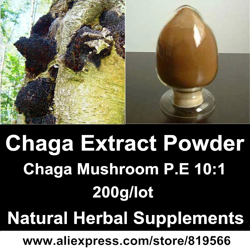 Pure Chaga Mushroom Extract Powder 30 Polyose Natural Health Care