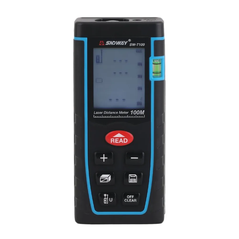 

SNDWAY SW-T100 Laser rangefinder distance meter 100m 328ft trena Bubble level Rangefinder Build High