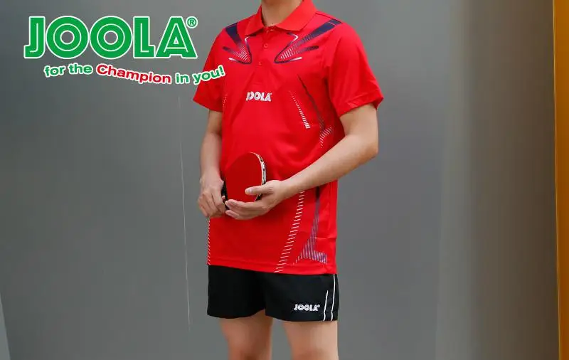 JOOLA костюм для настольного тенниса Мужская и женская командная форма для настольного тенниса Спортивная одежда с коротким рукавом дышащий костюм - Цвет: 1red shirts 655