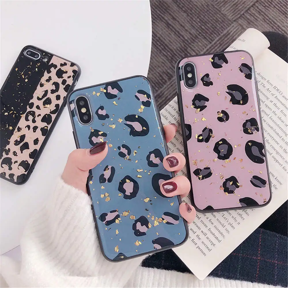 

Leopard Tpu Mobile Phone Soft Case For Iphone 66S 6P78 8P X Xs Xr Xsmax Tin Foil Leopard Tpu Phone Case