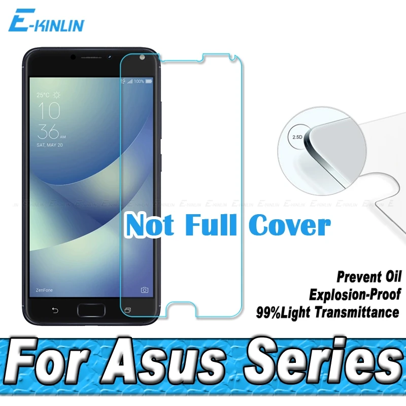 

Screen Protector Tempered Glass Protective Film For Asus ZenFone 4 Max Pro Plus Selfie Lite Live L1 L2 ZB553KL ZA550KL ZC554KL