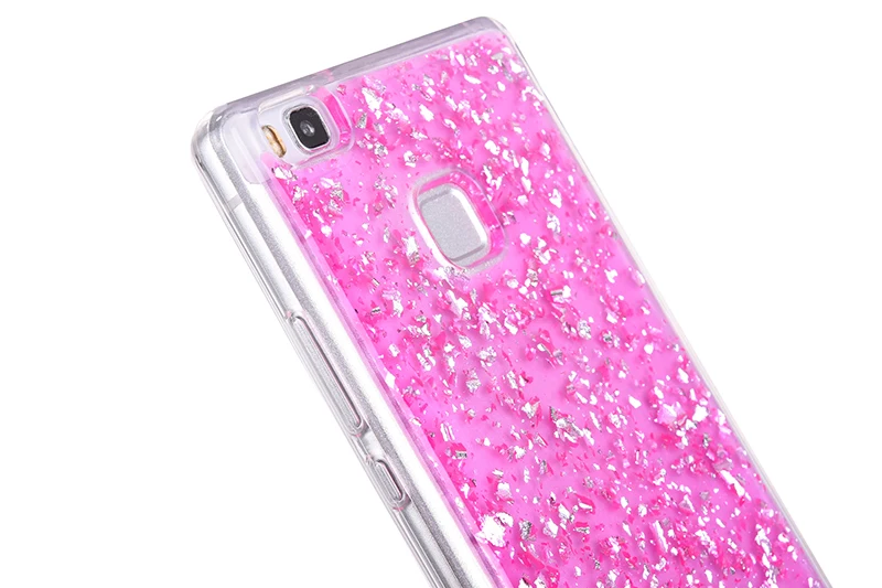 Glitter shining flakes silicone case huawei P9 Lite,P10 Lite (27)