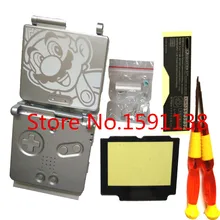 Группа Полный Корпус серебро Цвет с рисунком героев из мультфильма, для Gameboy Advance SP Пластик крышка для мальчиков Advance SP с X/Y отвертки