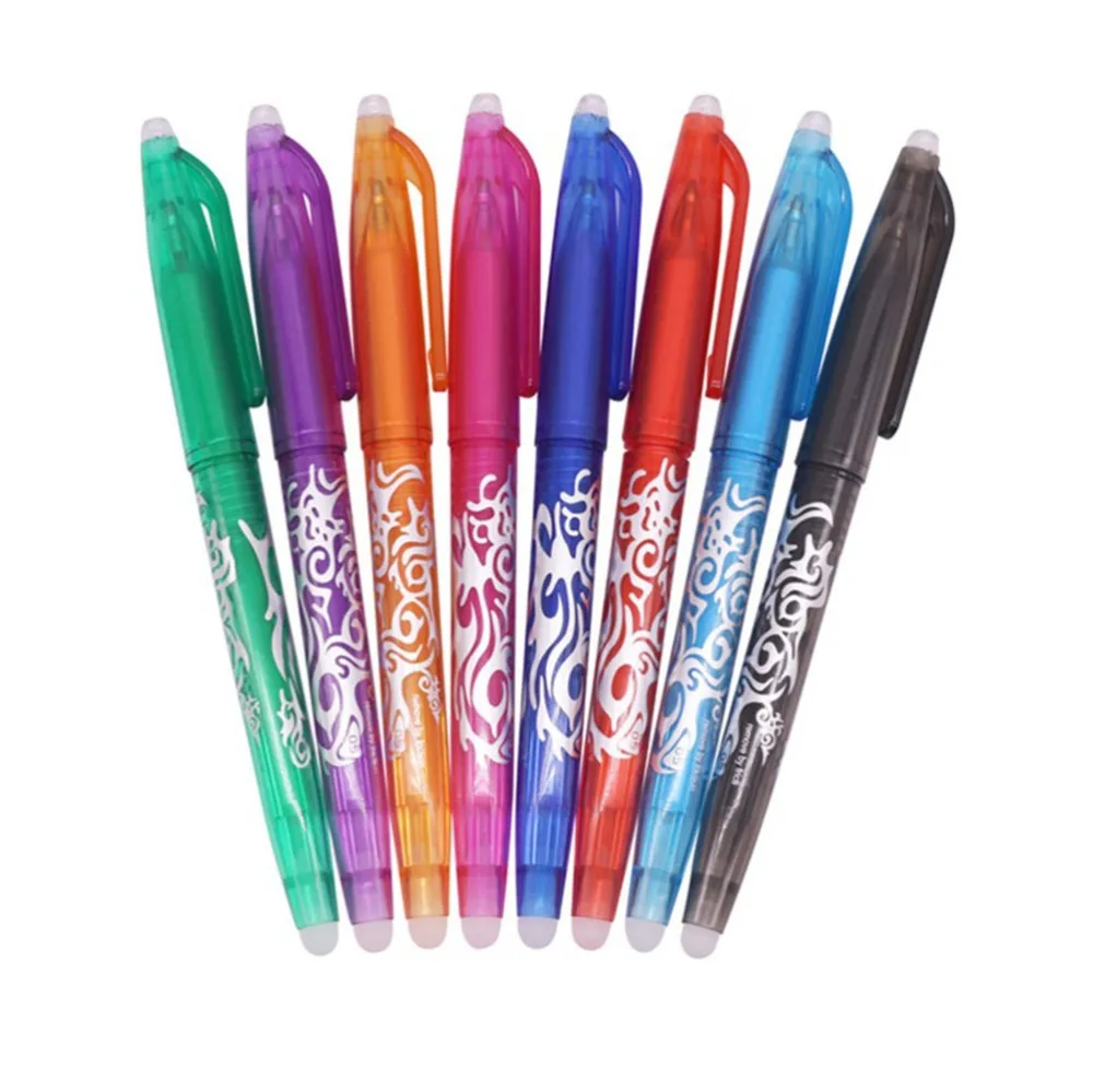 

160 pcs Color Ink Bullet Tip 0.5MM Erasable Ballpoint Pen Highlighter Color Erasable Pen Cheaper 8 Colors Available