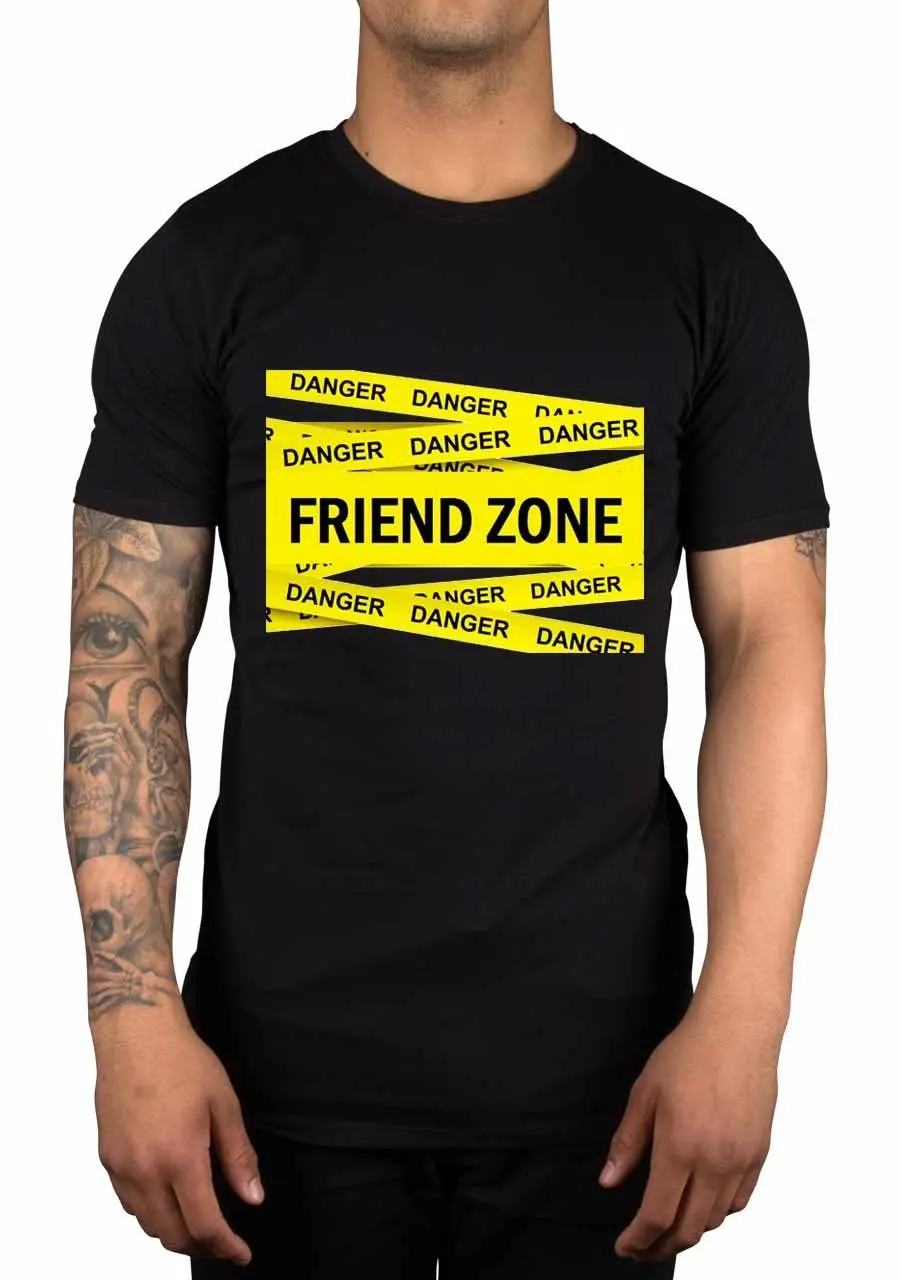 Danger Friend Zone забавная футболка с надписью Humour Joke подарок идея дешевые оптовые