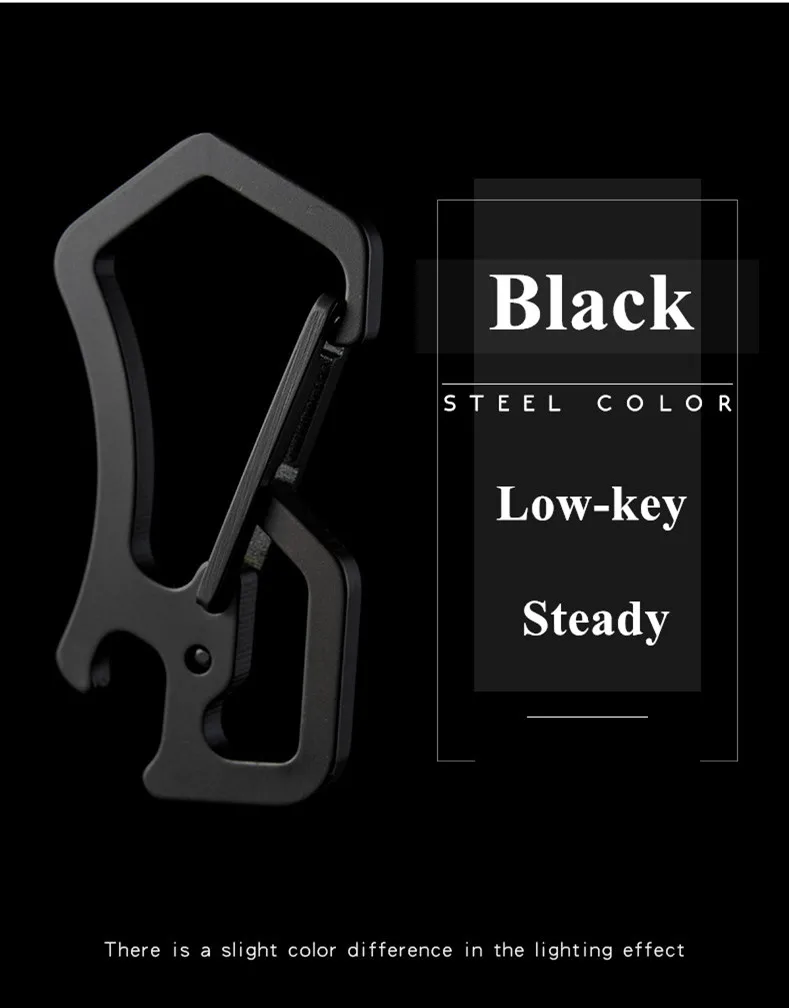 QOONG 2021 High-Grade Keychain Keyrings Portable CNC Tool Key Chain Ring Holder Simple Chic Gift For Men Women For Car Y50