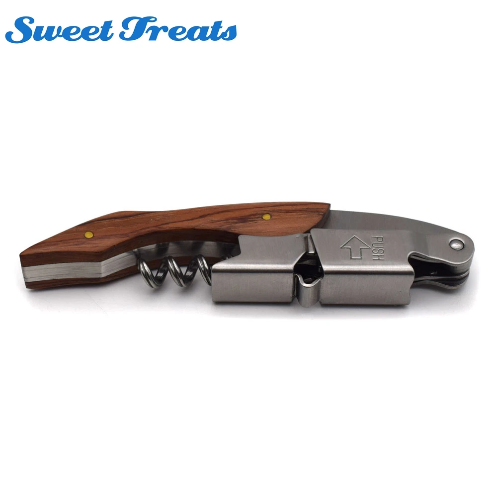 

High Quality Wood Handle Professional Wine Opener Multifunction Portable Screw Corkscrew Wine Bottle Opener Cook Tools