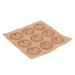 JAVRICK 9 шт крафт-бумага спасибо самоклеющаяся этикетка уплотнения круглые наклейки для упаковки ювелирных изделий Рождественский подарок
