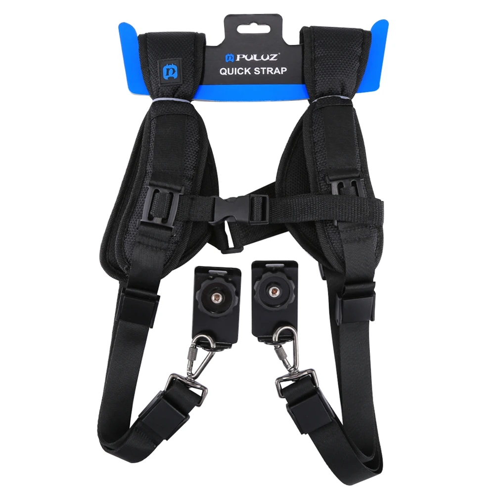 

Camera Quick Release Double Shoulder Camera Strap Soft Harness Belt Photo Studio Accessories for Keeping 2 Cameras SLR DSLR