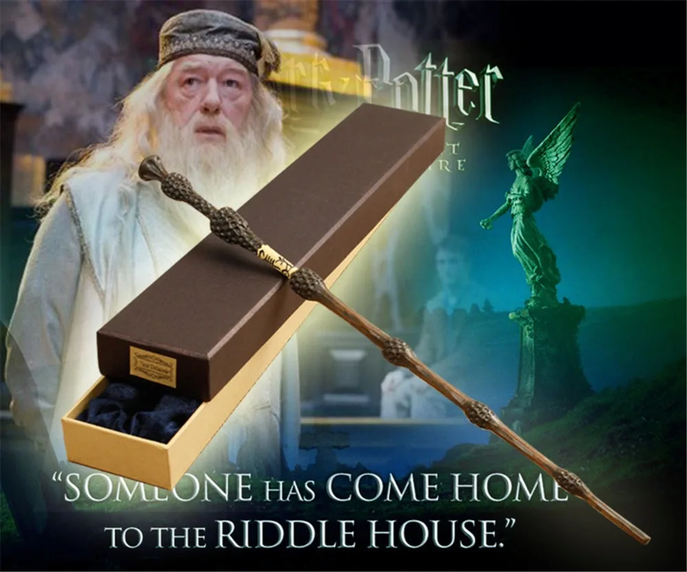 Skup 2016 z żelaznym rdzeniem nowa jakość Deluxe COS harry Potter Albus Dumbledore magiczna różdżka magiczne różdżki z pudełko do pakowania