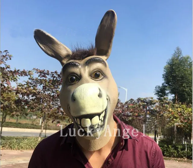 2017 New Coming Halloween Party Cosplay Animal Donkey Costume Mask