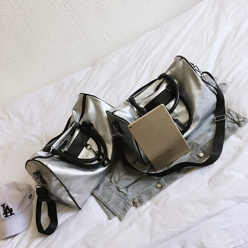 Брендовая модная сумка из искусственной кожи, высокое качество, большая женская сумка через плечо для женщин, серебряная сумка-мессенджер для девушек, женские сумки-тоут для путешествий
