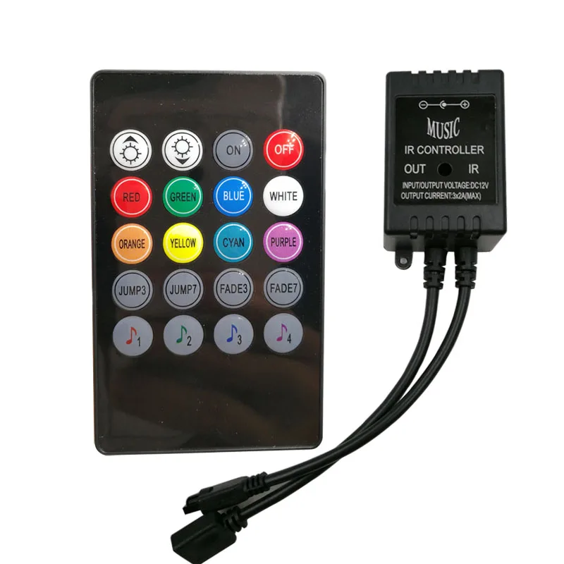 Светодиодный пульт дистанционного управления с 24 кнопками RGB RGBW светодиодный wifi контроллер переключатель беспроводной светодиодный RF контроллер DC 12 В для RGB светодиодных лент освещения