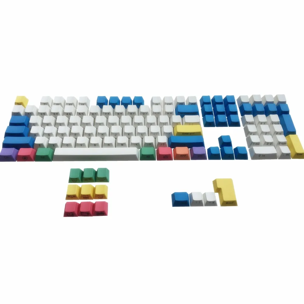 Клавишные колпачки pbt Мел Keyset ANSI/ISO боковой принт вишни MX Крышка для 60%/TKL 87/104/108 механическая клавиатура MX Fit Anne Akko X Ducky