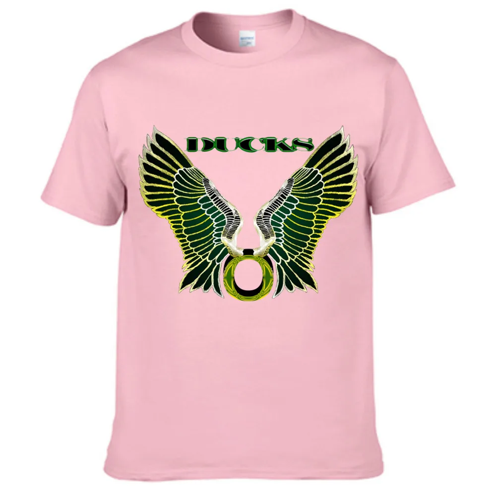 Mens T Shirt Oregon Ducks Wings Logo Men's T Shirt Custom Male Short Sleeve Print Man Casual 