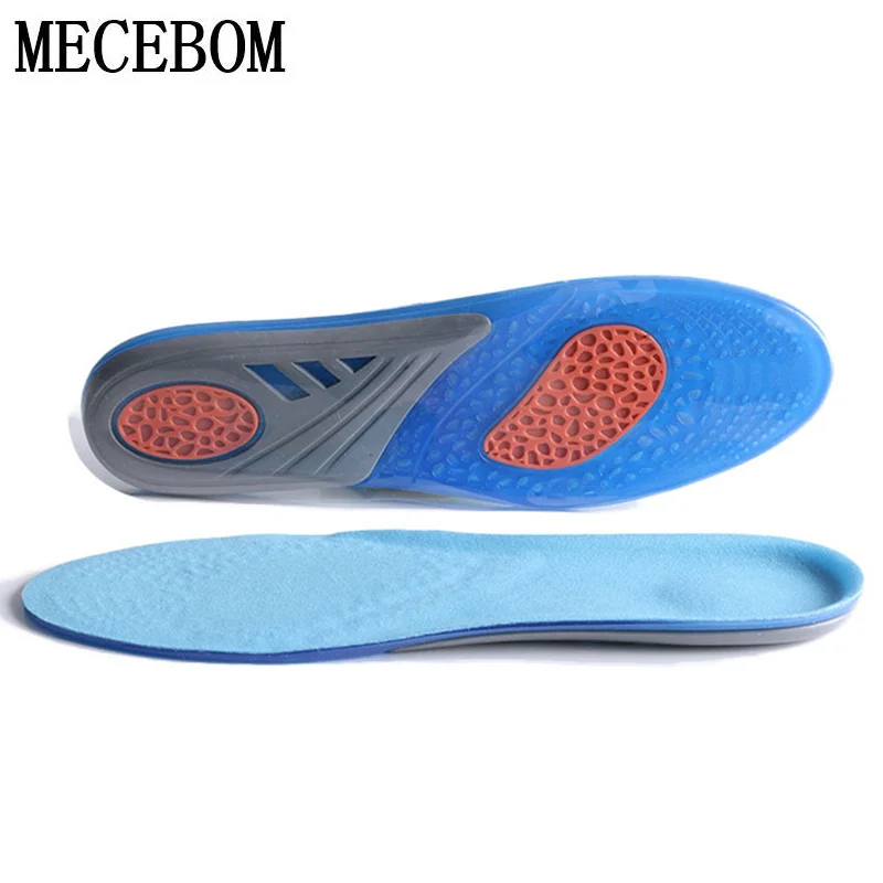 

Silicone Sport Insoles for Size 35-47 Men shoes insole Comfortable Shock-Absorbant Foot Care Running Snekers insole s045