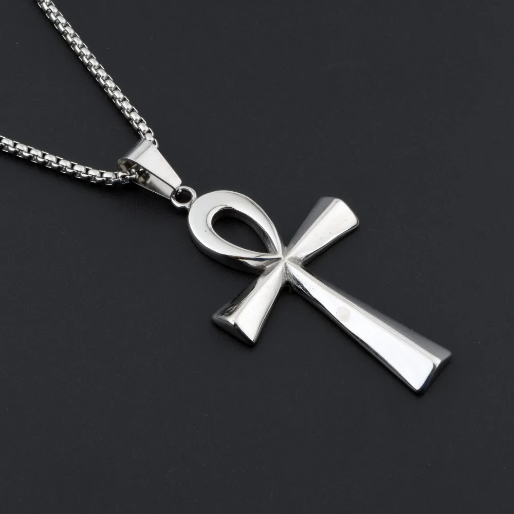 2019 Новое поступление Египетский Анкх ожерелье с подвеской крест 316L цепь из