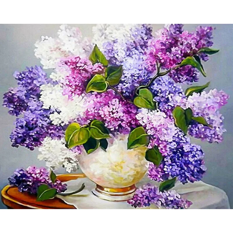 

Painting By Numbers DIY Dropshipping 40x50 50x65cm Flowers Carnation maternal Flower Canvas Wedding Decoration Art picture Gift
