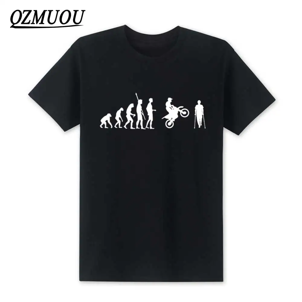 

New 2019 Summer Evolution Motorcycle Accident T Shirts Men Funny Design Short Sleeve Cotton O-Neck Motor Tops Tees Size XS-XXL