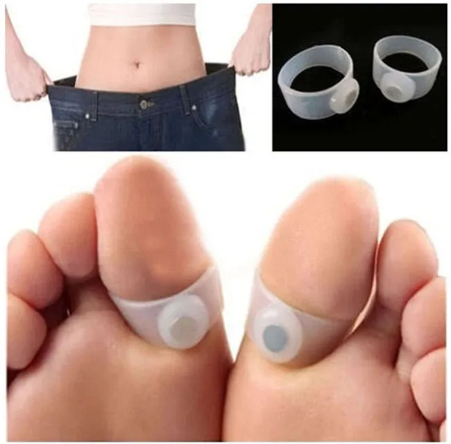 

10pcs/Lot(5Pair) Magnetic Slimming Toe Ring Lose Weight Acupoint Massage As Body Beauty Slimming Products