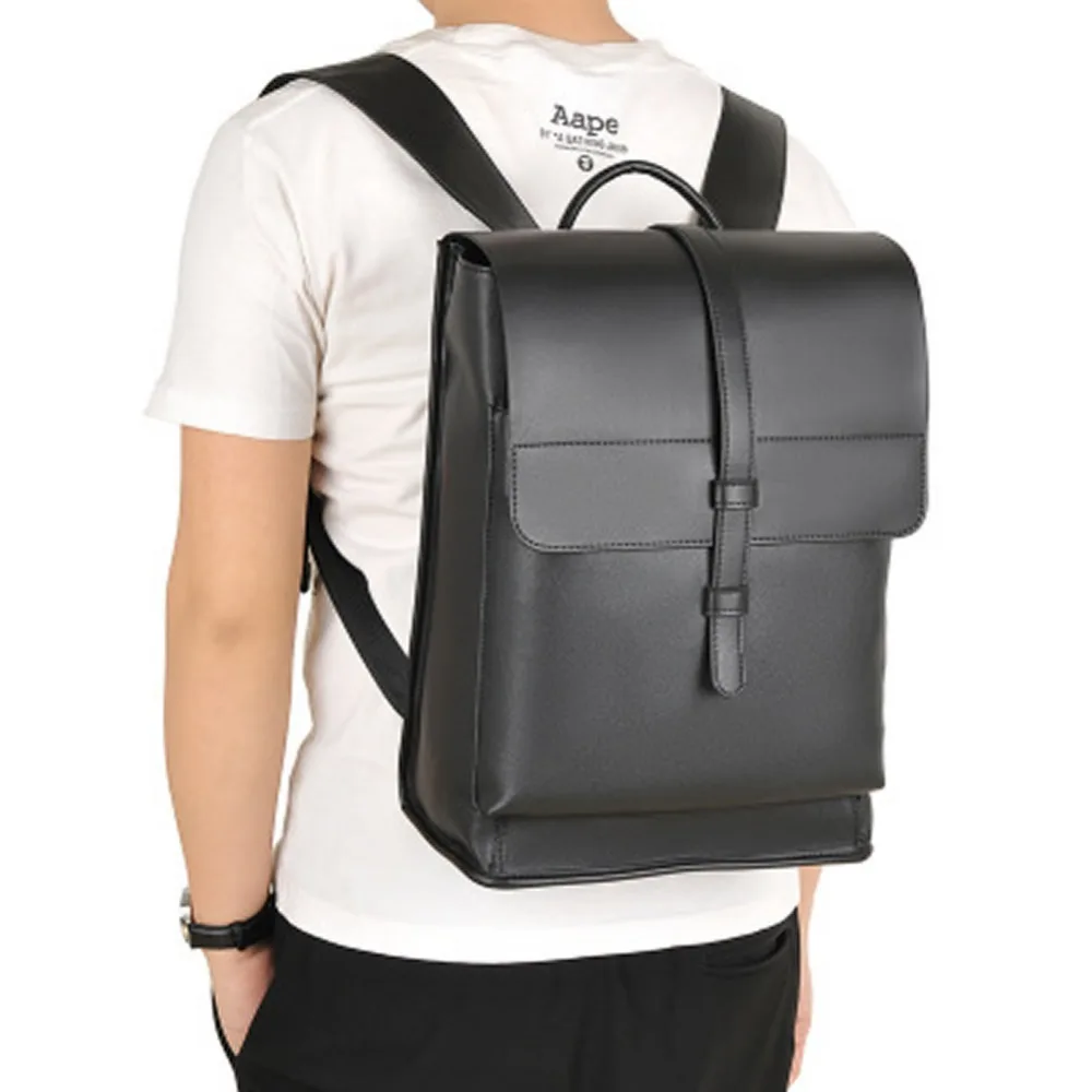GNWXY мужской деловой рюкзак из мягкой искусственной кожи водонепроницаемые