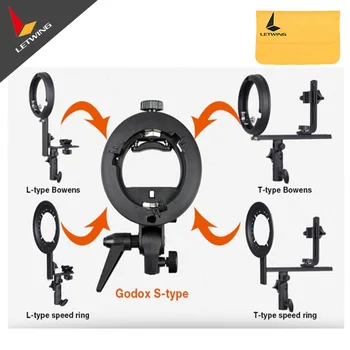 

Godox S-Type Flash speedlite Bracket Bowens S Mount Holder for Speedlite Flash Softbox Snoot