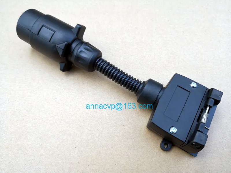 trailer adapter 7 pin trailer plug to 7 pin flat socket (1)