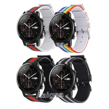 Нейлоновый ремешок для часов из натуральной кожи для Xiaomi Huami Amazfit Strato спортивные часы 2 спортивный браслет ремешок 22 мм